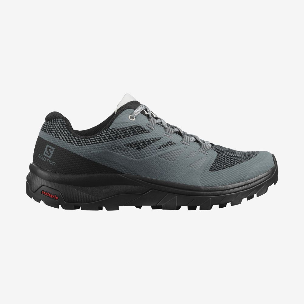 Zapatillas Trekking Salomon Mujer Negras - Salomon Argentina OUTLINE GORE-TEX,831759-RKG